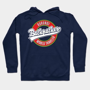 Burundi backpacker world traveler logo Hoodie